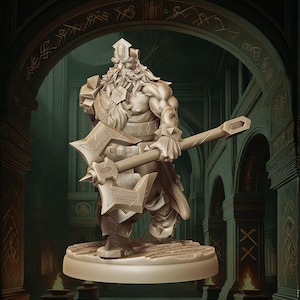 Warrior/Army of Chaos: Dwarfs/Monolith arts/fantasy/soldier/fighter/barbarian/great axe/hero/adventurer/wargame/5E/AoS/frostgrave/warcrow