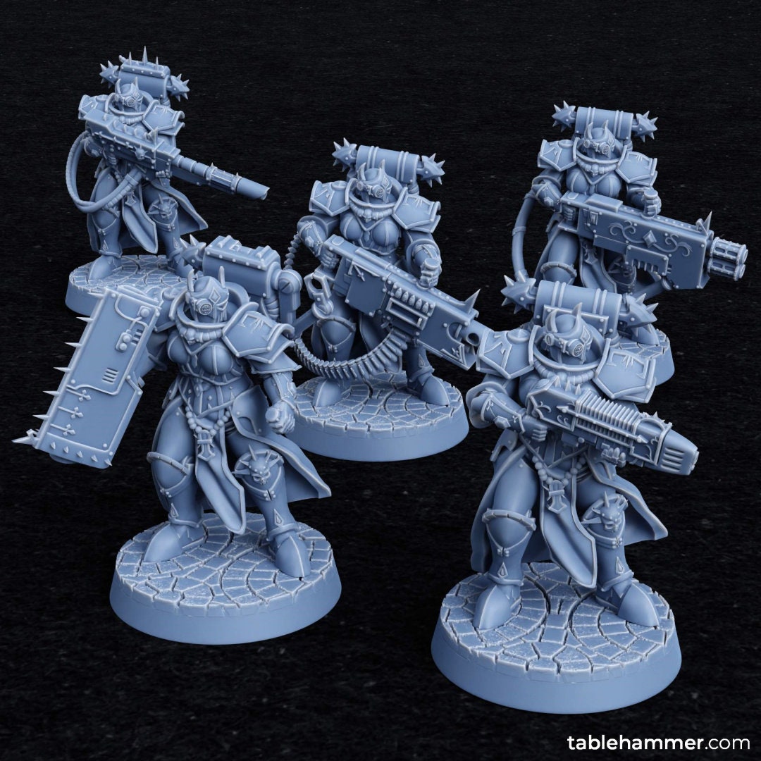 Heavy Empyrian Space Sisters by Tablehammer / grimdark/ 40 k/ marine/ modular/ bits/ kitbash/ conversion/ sci fi/ battle sisters