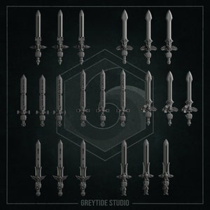 Greytide Studios の Eternal Pilgrims の剣 (片手) / grim dark / bits / marine / future / / kitbash / mods / proxy