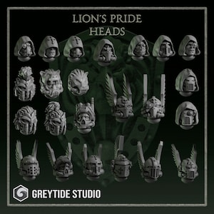 Heads/Lion&#39;s Pride/Greytide studio/40000/grimdark/space marine/dark angels/sci fi/custom/mods/winged helmet/bits/kitbash/upgrade/Raven Wing