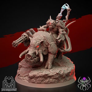 Orc Raider/Eightlegsminiatures/ork/mounted/grimdark/40000/armored mount/sci fi/proxy/wargame/1 page rules/large/