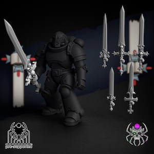 Swords Bits/Eight legs miniature/eternal order/space/marine/grim dark/sci-fi/melee/mods/custom/stargrave/one page rules/proxy/kitbash/40000