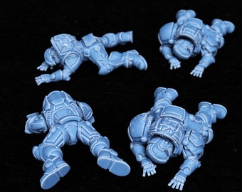 Marine Corpses by Tablehammer/ bodies/ casulties/ / grimdark/ scatter/ basing/ kitbash/ terrain/ proxy/ dead and wounded/