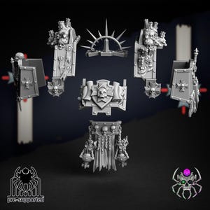 Eternal Order Trim Kit/Eight legs miniature/grimdark/dreadnought/sci fi/space/marine/40000/proxy/brutalis/redemptor/mods/bits/kitbash/bot/