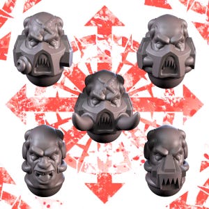 Heads/Sergeant Hammer/chaos/grimdark/sci fi/40000/space/marine/1 page rules/bits/mods/custom/kitbash/warmachine/steel legion/trench crusade