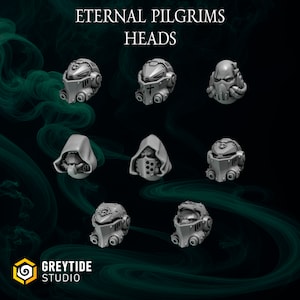 Heads/Shoulders by Greytide Studio/space marine/ terminator/kitbash/custom/bits/bitz/grimdark/sci-fi/proxy/conversion/mods/upgrade/
