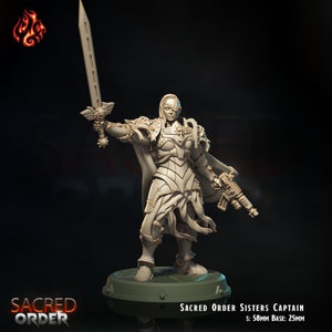 Sacred Order Sisters Captain/Crippled god foundry/sisters of battle/space nuns/40000/canoness/sister superior/grimdark/sci-fi/proxy/wargame