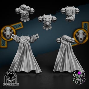 Sons of the Storm Bits #1/Eightlegsminiatures/grimdark/sci-fi/40000/star vikings/space/marine/head/shoulder/packs/capes/shields/shin guards
