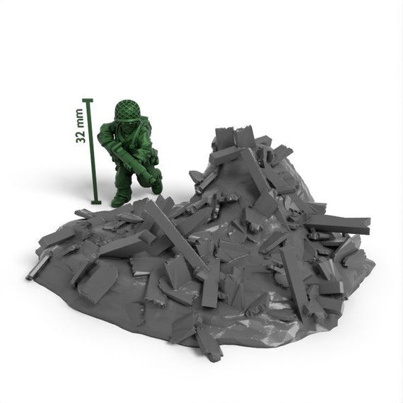 ジオラマベース28 遺跡 Akamaru 3D Workshop による Battlefield