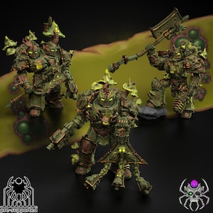 Plague Bringers Battle Squad/Eightlegsminiatures/chaos/grimdark/sci-fi/proxy/nurgle/deathguard/plague marines/bits/build kit/40000