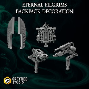 Decoraciones de mochila de Greytide Studio/eternal pilgrim/terminator/space marine/grimdark/sci-fi/bits/bitz/mods/kitbash/custom/mods/