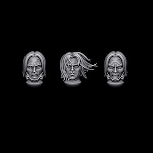 Raven Guard Heads/forge of champions/dao miniatures/grimdark/sci fi/40000/space/marine/kitbash/bits/stargrave/infinity/1 page rules/proxy