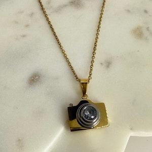 Camera charm necklace