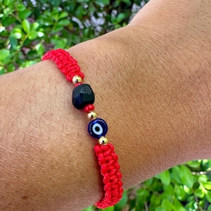 Evil Eye and Azabache Red string Bracelet for protection.