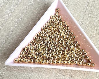 3 mm Big Hole Gold Filled Perlen