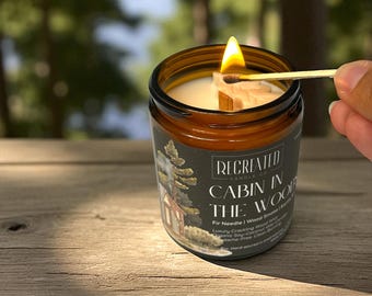 Fireside Candle: Fir & Campfire Scent, Coconut-Soy Wax, Outdoors Nature Scent