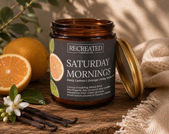 Fruchtige Frucht Loop Getreide Duftkerze - Samstag Morgens 8oz Kokosnuss Sojawachs Nostalgisch Süß Geschenk