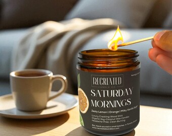 Fruity Cereal Scented Candle – Saturday Mornings 8oz Coconut Soy Wax Nostalgic Sweet Gift