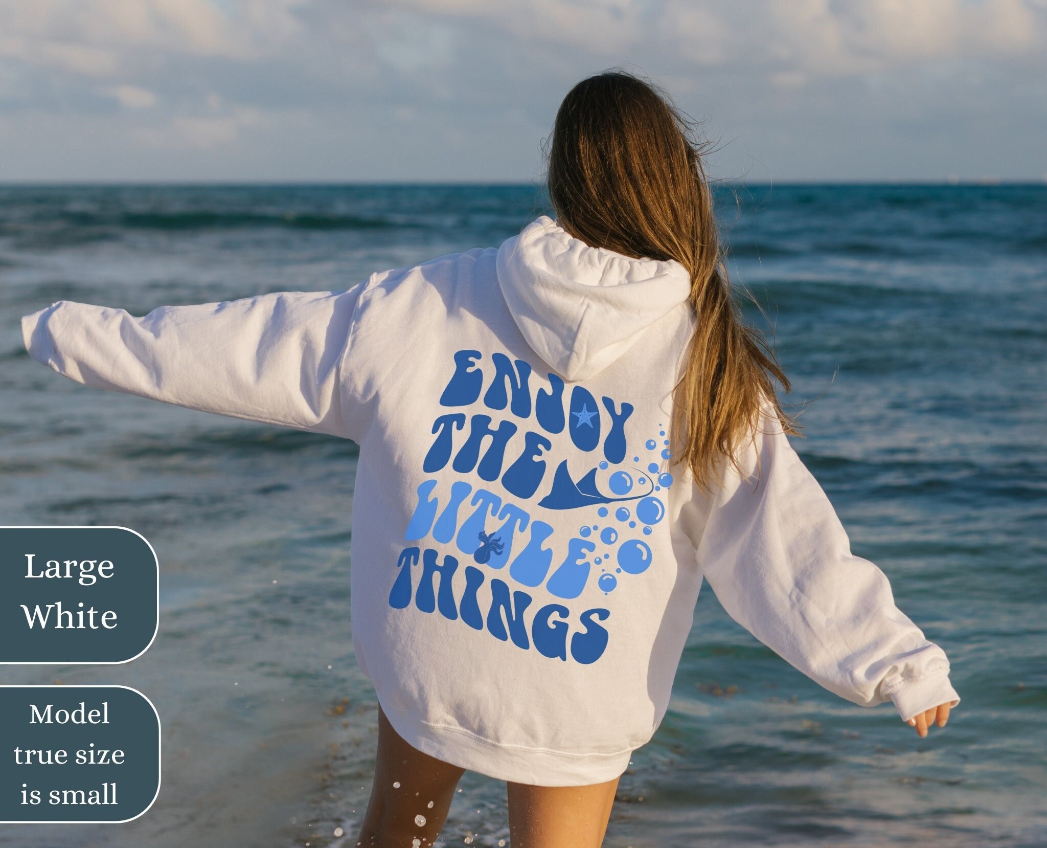 Enjoy Every Little Things Hoodie, Trendy Oversized Aesthetic  