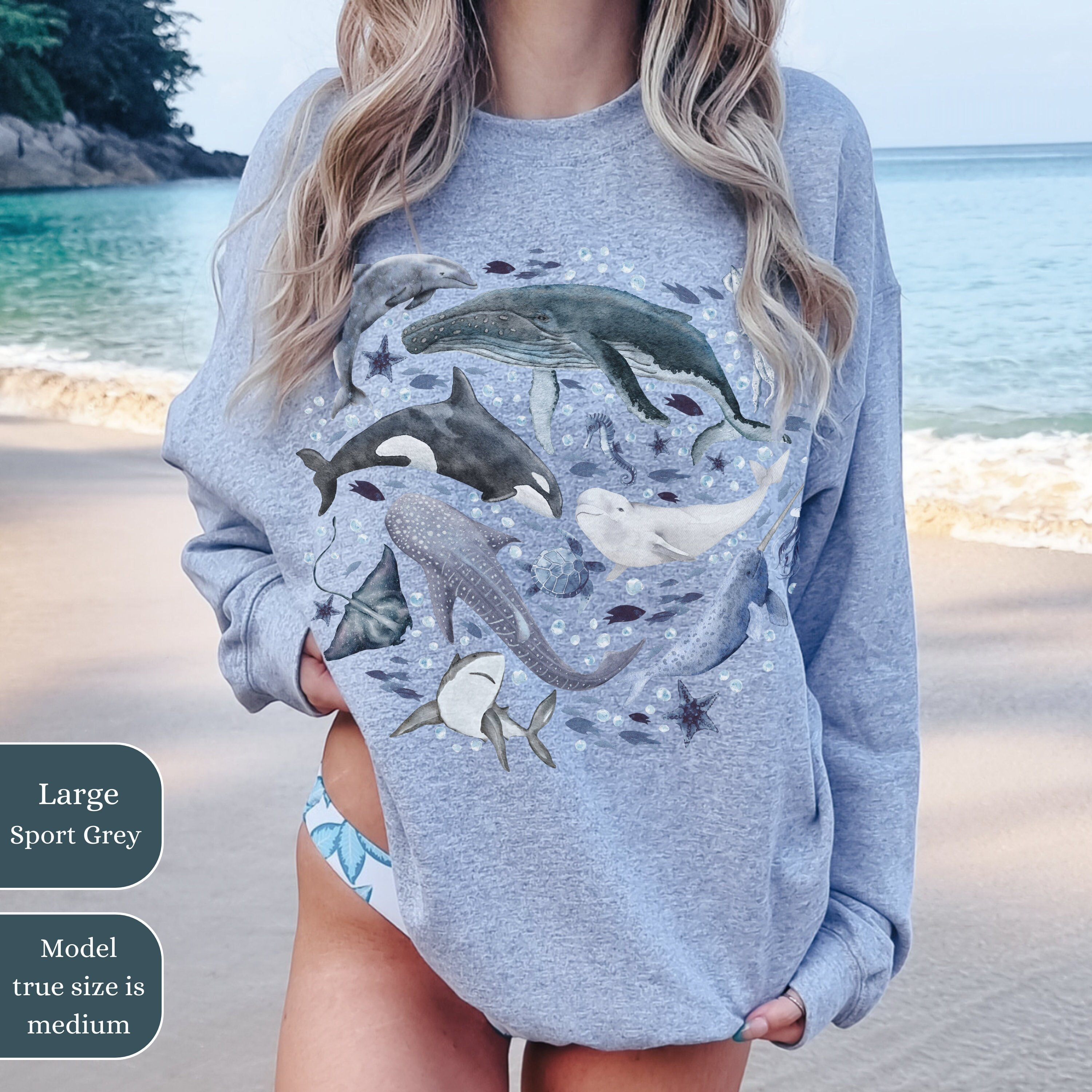 Ocean SEA CREWNECK SWEATSHIRT Soul Crewneck Sweatshirt (Mint 