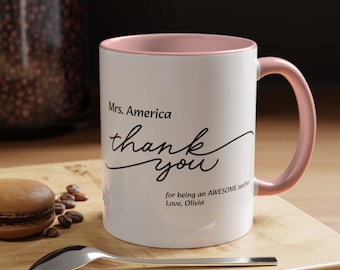 Teacher Appreciation Mug, Thank You Gift, Ceramic Coffee Mug