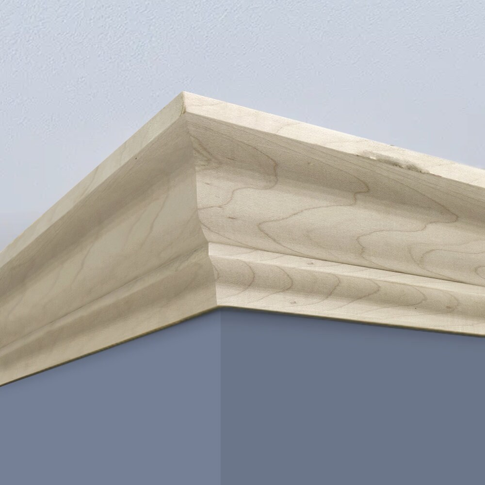 Unfinished Hard Maple Crown Moulding 3/4 in X 4 1/4 in X 7ft Solid