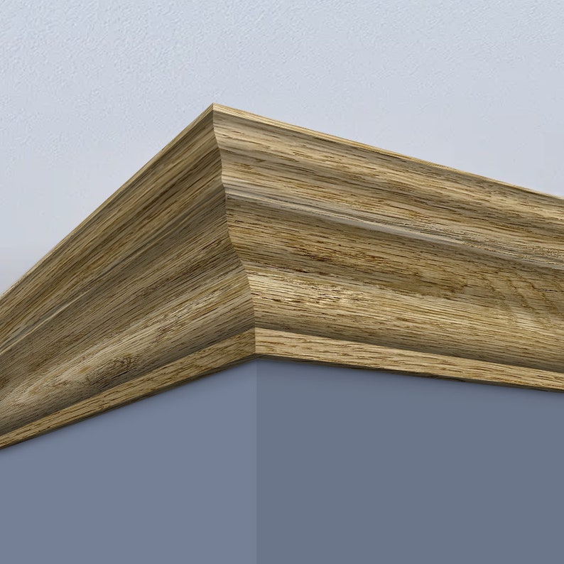 Unfinished White Oak Crown Moulding 5/8 in X 3 1/8 in X 7ft Solid