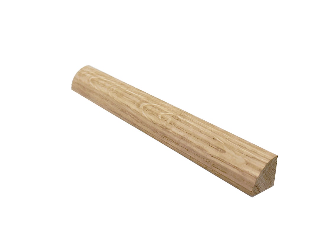 Unfinished White Oak Quarter Round Moulding 3/4 in X 3/4 in X 7ft Solid