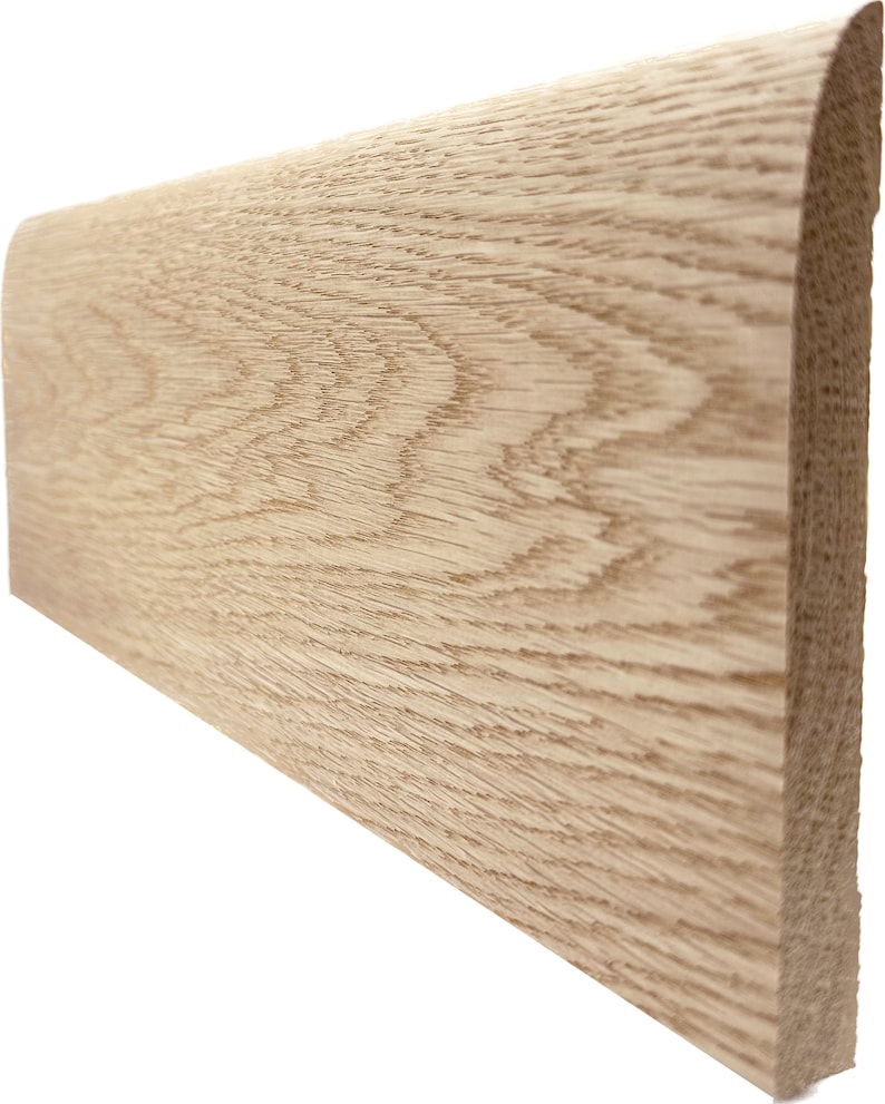 Unfinished Red Oak Baseboard Moulding 9/16 in X 5 1/4 in X 7 Ft Solid