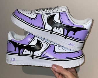 Custom Air Force 1 Purple Cartoon