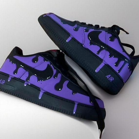 Custom Air Force 1 Purple Cartoon