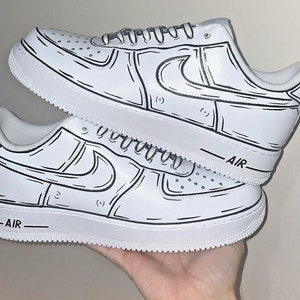 Zapatillas Nike Air Force 1 personalizadas de dibujos animados