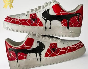 スパイダーマン　NIKE エアフォース1 スパイダーマン ナイキ エア フォース 1 - Etsy 日本