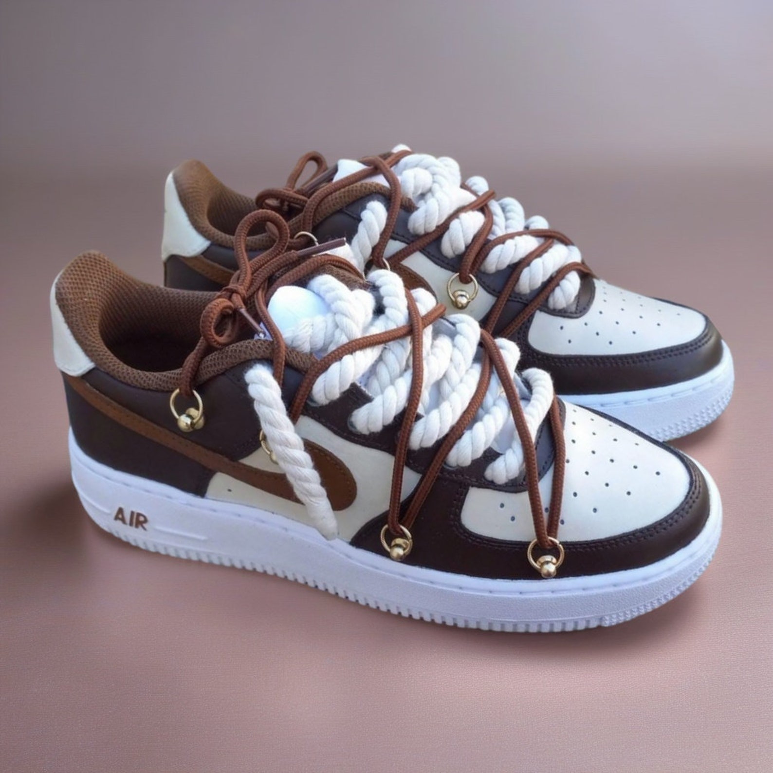 custom brown af1