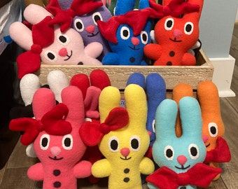 Handgenaaide konijntjes