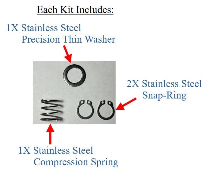 Kitchenaid Mixer Upgrade Kit Shaft Spring, Washer & Snapring Kit for