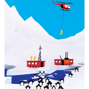 Kids Arctic Animal Print - Size A2 Portrait - By Animal rescue kids