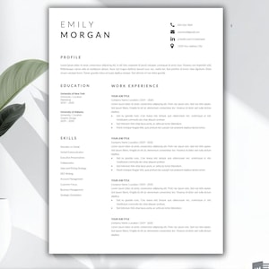 Sjabloon voor ATS-cv | Professionele sollicitatielay-out: bewerkbaar cv voor sollicitantenvolgsysteem voor een succesvolle carrière