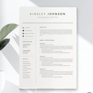 Modern Resume Template | ATS-Friendly CV, Cover Letter (Word & Google Docs)