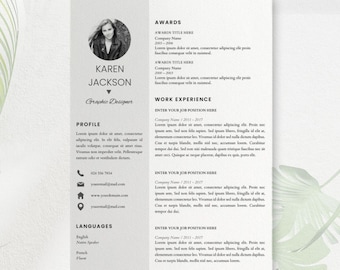 Modern Resume Template – Google Docs CV with Cover Letter (Digital Download)
