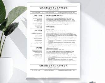 Modèle de CV ATS | CV convivial | CV moderne adapté aux ATS | Word de CV Ats | Modèle de CV professionnel ATS