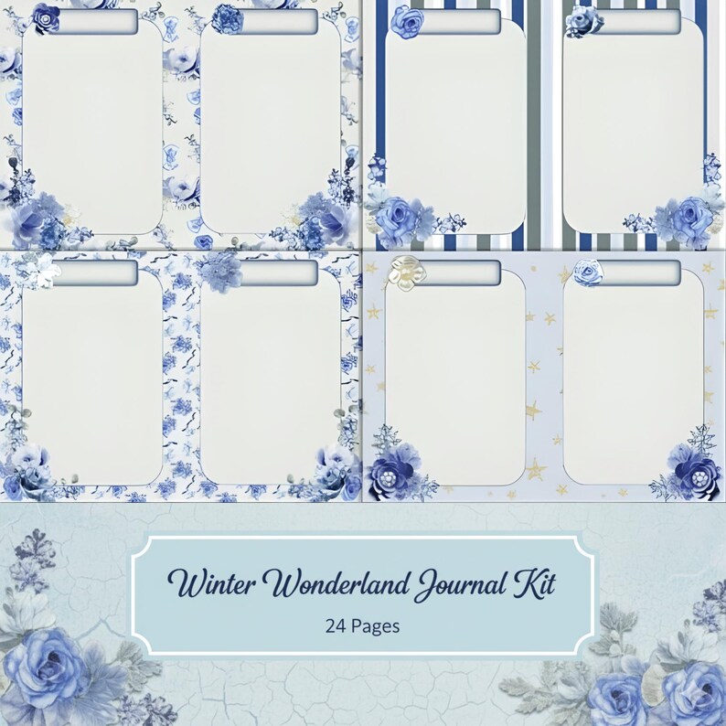 Winter Wonderland Junk Journal Kit | 24 Printable Pages With Tags ...