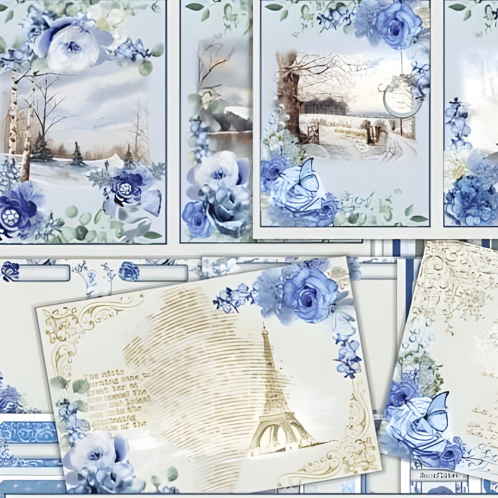 Winter Wonderland Junk Journal Kit | 24 Printable Pages With Tags ...