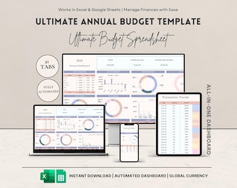 Simple Budget Spreadsheet Google Sheets: Financial Planner & Spending Tracker – Budget Weekly, Biweekly or Monthly