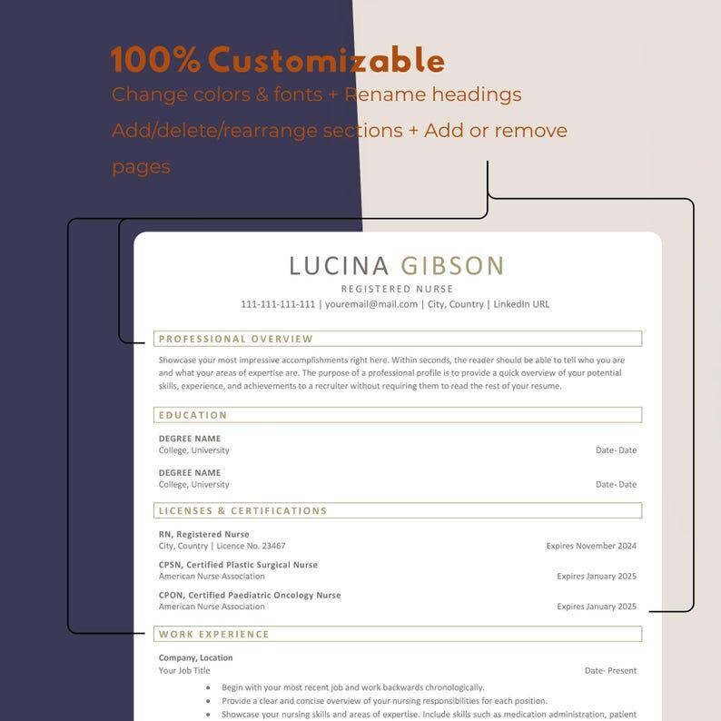 ATS Friendly Resume Template Word, Pages, Google Docs, ATS Resume, ATS ...