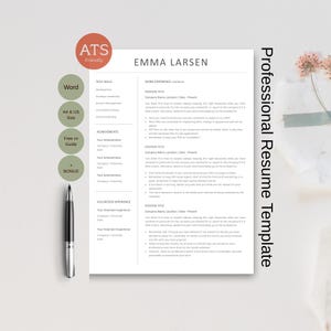 Creative resume design and modern CV template with professional resume layout, ATS-friendly features, and multiple page resume options.