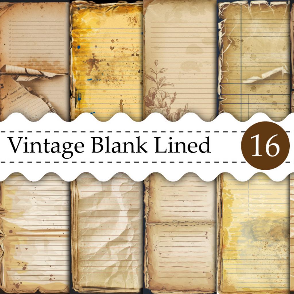 Blank Notebook Junk Journal Paper | Printable Lined Paper | Junk ...