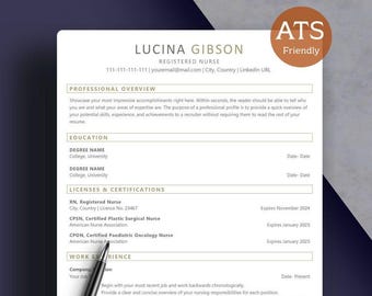 ATS Friendly Resume Template Word, Pages, Google Docs, ATS Resume, ATS Cv Resume Template, Simple Resume, Basic Resume, Minimalist Resume