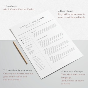 Editable resume template Word document, modern CV design with customizable fonts and colors, best resume template 2025 instant download.