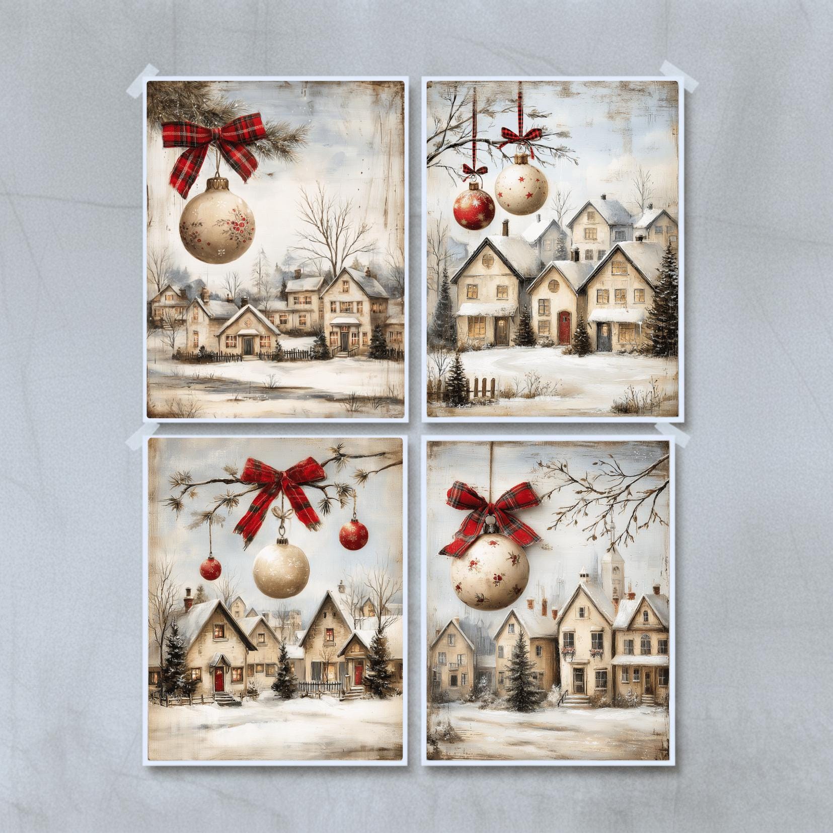 Grunge Christmas Junk Journal Kit - 40 Vintage Winter Junk Journal ...